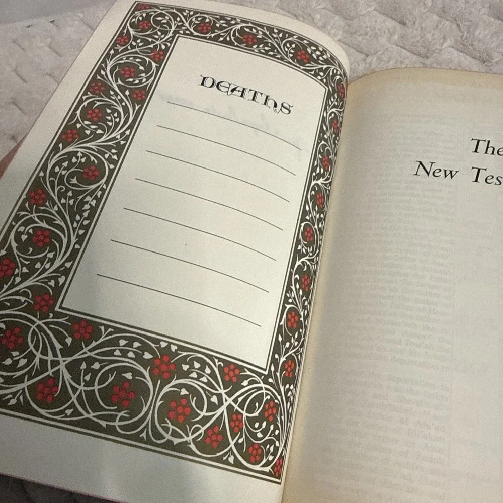 Vintage Holy Bible Black KJV Reference Ed Nelson 1959 Personalized Burba 1964